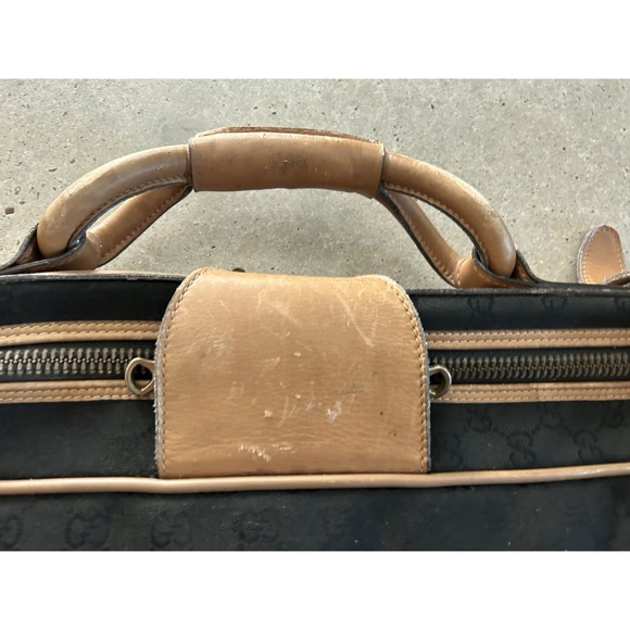 Vintage Gucci Line Sherry? GG Black Fabric Luggage Suitcase Travel Set GUC - Picture 12 of 16